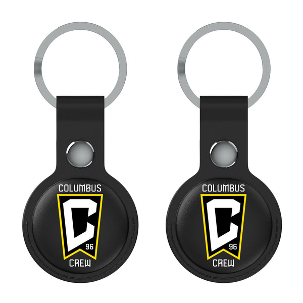 Columbus Crew  Insignia AirTag Black Airtag Holder 2-Pack Flat.Jpg