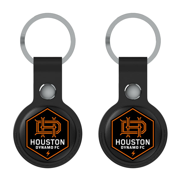 Houston Dynamo  Insignia AirTag Black Airtag Holder 2-Pack Flat.Jpg