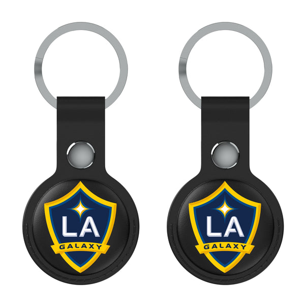 LA Galaxy  Insignia AirTag Black Airtag Holder 2-Pack Flat.Jpg