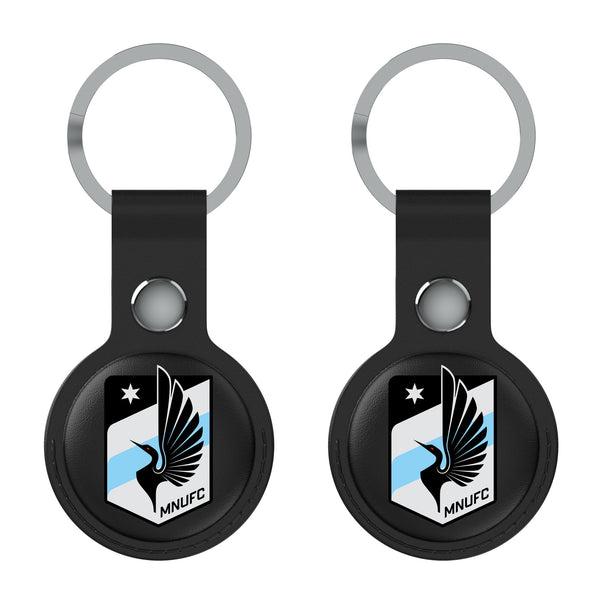 Minnesota United FC   Insignia AirTag Black Airtag Holder 2-Pack Flat.Jpg