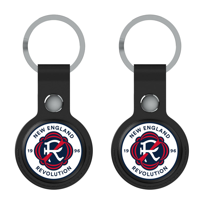 New England Revolution  Insignia AirTag Black Airtag Holder 2-Pack Flat.Jpg