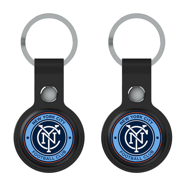 New York City FC  Insignia AirTag Black Airtag Holder 2-Pack Flat.Jpg