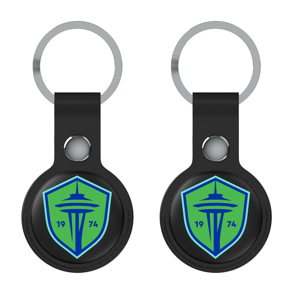 Seattle Sounders FC   Insignia AirTag Black Airtag Holder 2-Pack Flat.Jpg