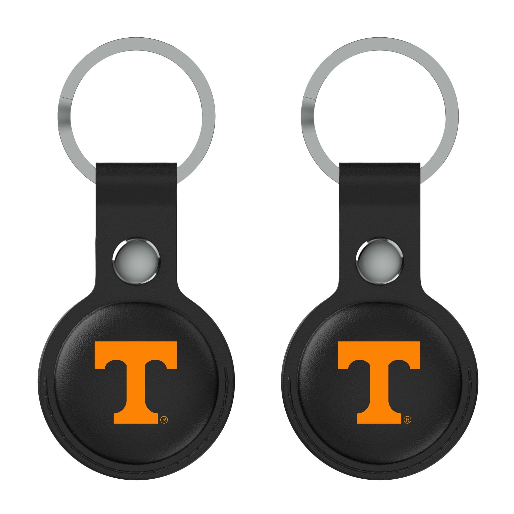 University of Tennessee Volunteers Insignia AirTag Black Airtag Holder 2-Pack Flat.Jpg