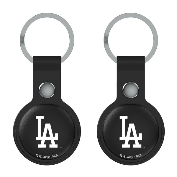 LA Dodgers Insignia AirTag Black Airtag Holder 2-Pack Flat.Jpg