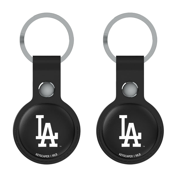 LA Dodgers Insignia AirTag Black Airtag Holder 2-Pack Flat.Jpg