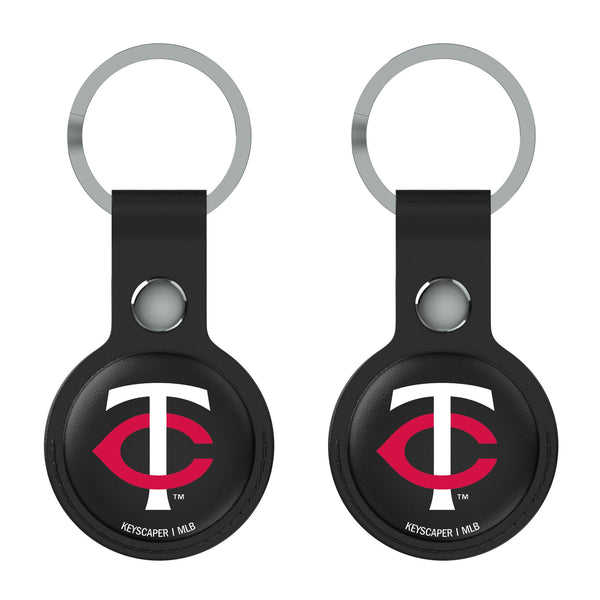 Minnesota Twins Insignia AirTag Black Airtag Holder 2-Pack Flat.Jpg