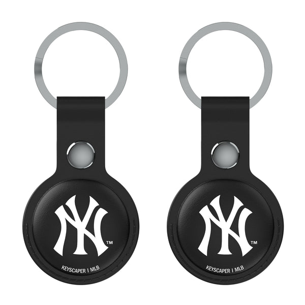 New York Yankees Insignia AirTag Black Airtag Holder 2-Pack Flat.Jpg