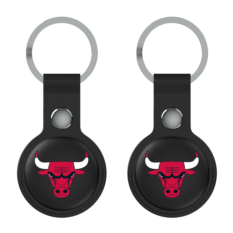 Chicago Bulls Insignia AirTag Black Airtag Holder 2-Pack Flat.Jpg