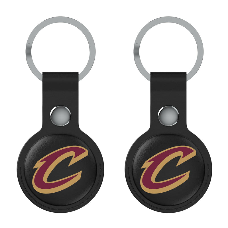 Cleveland Cavaliers Insignia AirTag Black Airtag Holder 2-Pack Flat.Jpg