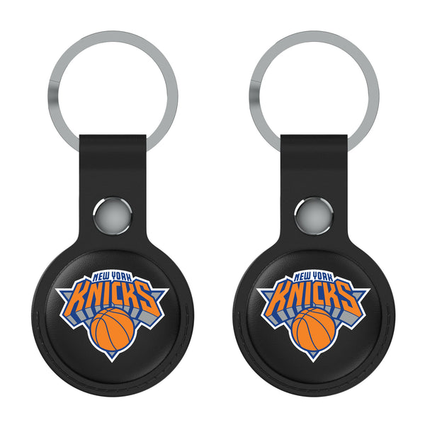 New York Knicks Insignia AirTag Black Airtag Holder 2-Pack Flat.Jpg