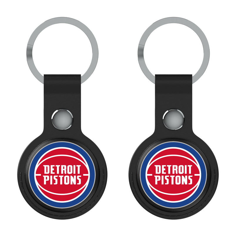 Detroit Pistons Insignia AirTag Black Airtag Holder 2-Pack Flat.Jpg