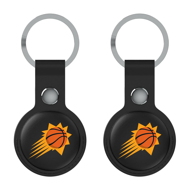 Phoenix Suns Insignia AirTag Black Airtag Holder 2-Pack Flat.Jpg