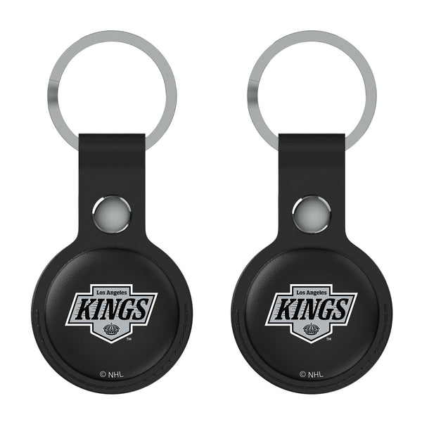 LA Kings Insignia AirTag Black Airtag Holder 2-Pack Flat.Jpg