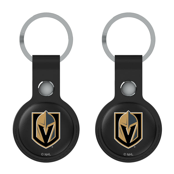 Vegas Golden Knights Insignia AirTag Black Airtag Holder 2-Pack Flat.Jpg