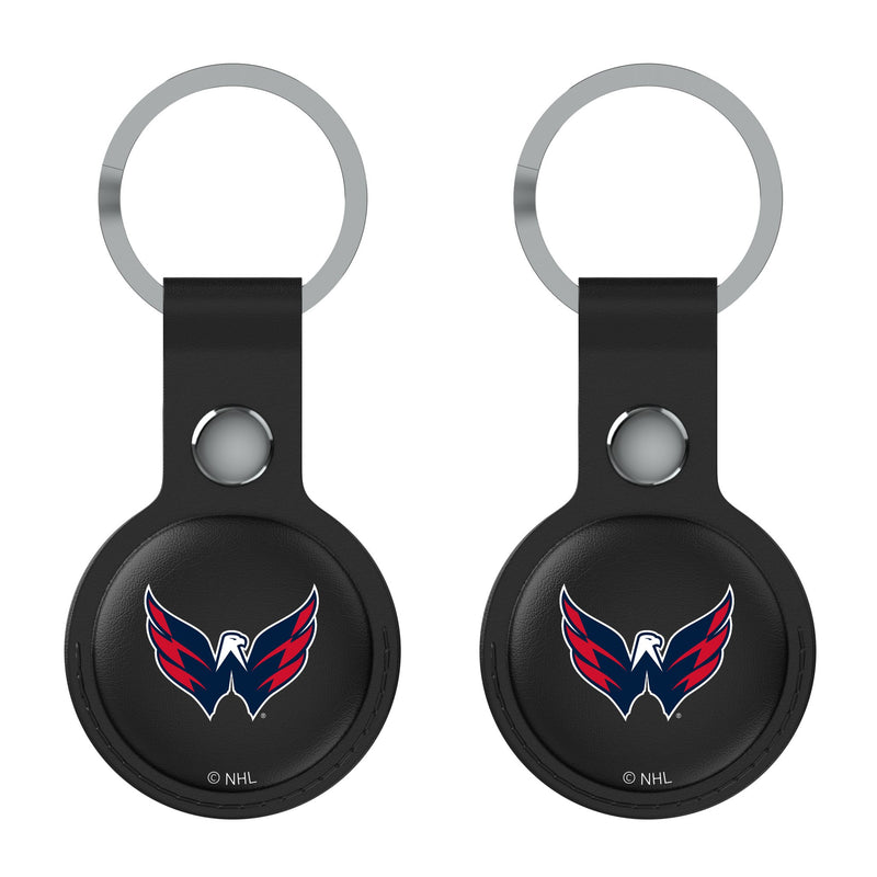 Washington Capitals Insignia AirTag Black Airtag Holder 2-Pack Flat.Jpg