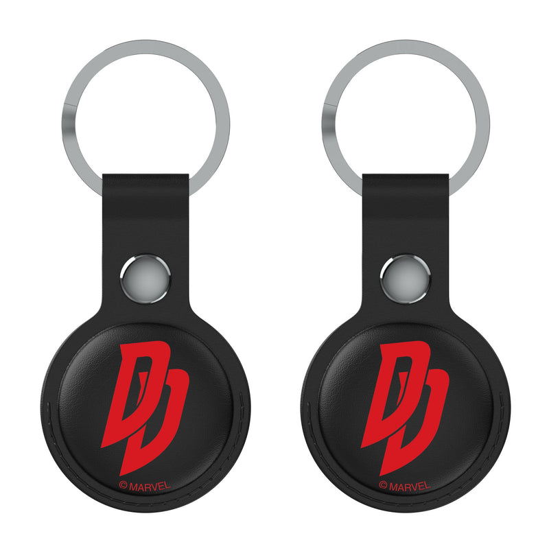 Marvel Daredevil Badge AirTag Black Airtag Holder 2-Pack Flat.Jpg