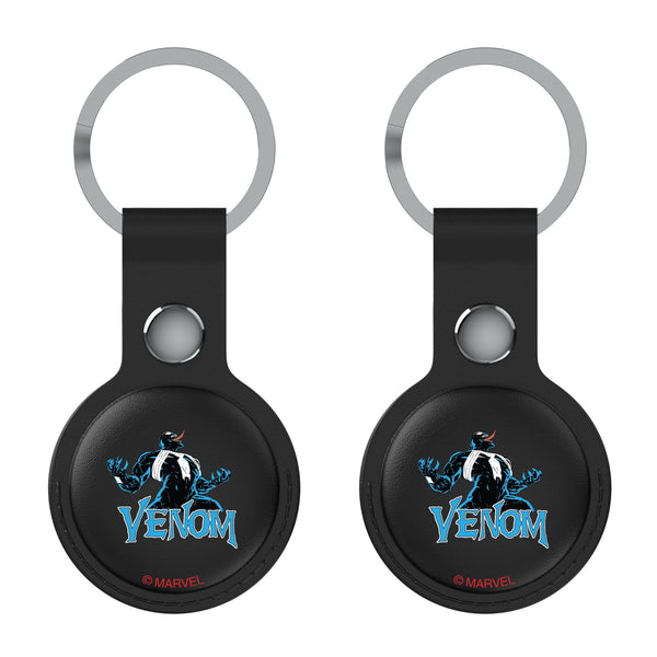 Marvel Venom Badge  AirTag Black Airtag Holder 2-Pack Flat.Jpg