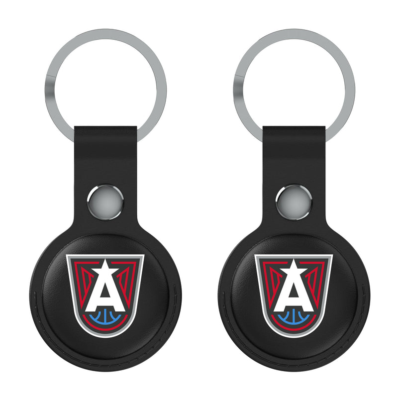 Atlanta Dream Insignia AirTag Black Airtag Holder 2-Pack Flat.Jpg