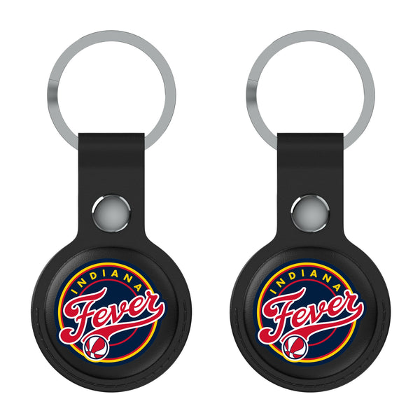 Indiana Fever Insignia AirTag Black Airtag Holder 2-Pack Flat.Jpg