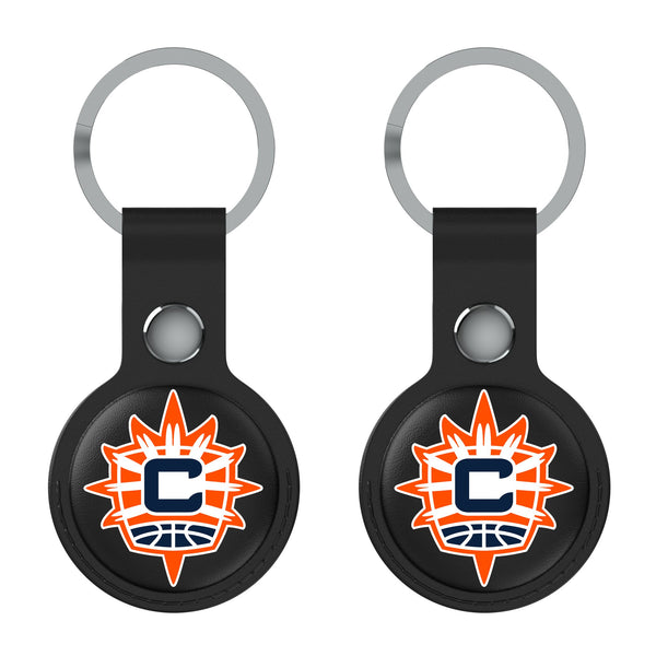 Connecticut Sun Insignia AirTag Black Airtag Holder 2-Pack Flat.Jpg