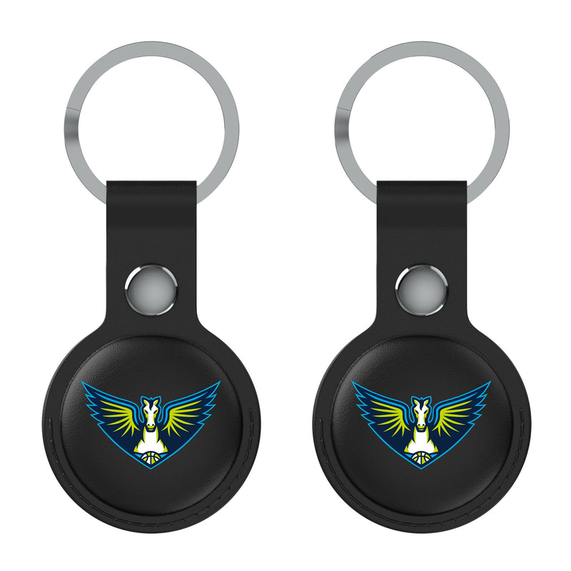 Dallas Wings Insignia AirTag Black Airtag Holder 2-Pack Flat.Jpg