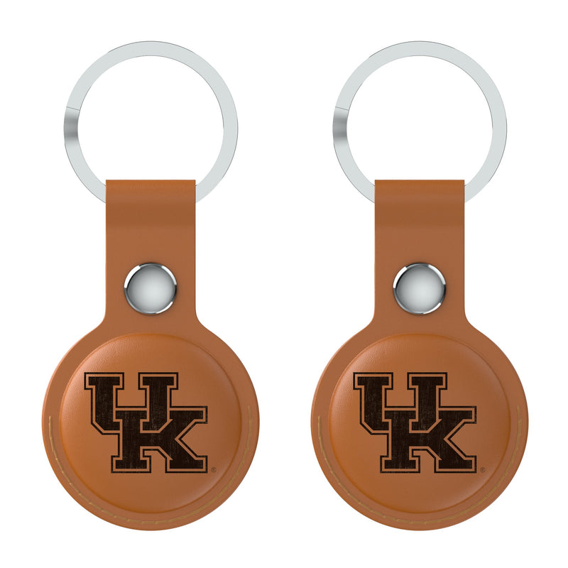 University of Kentucky Wildcats Burn AirTag Brown Airtag Holder 2-Pack Flat.Jpg