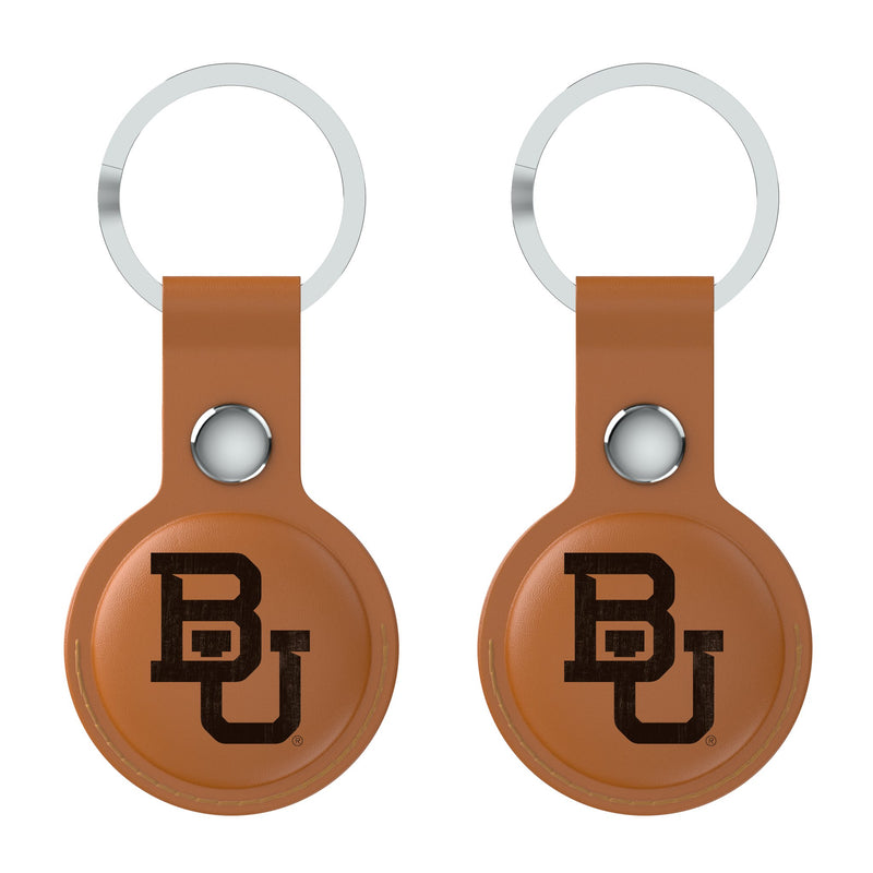 Baylor University Bears Burn AirTag Brown Airtag Holder 2-Pack Flat.Jpg