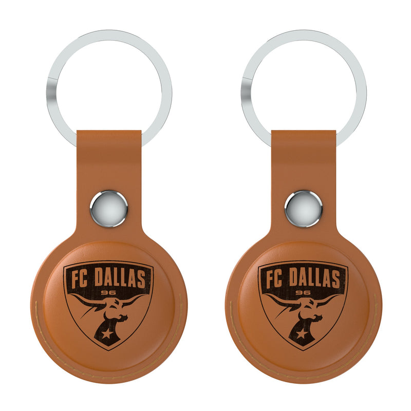 FC Dallas  Burn AirTag Brown Airtag Holder 2-Pack Flat.Jpg