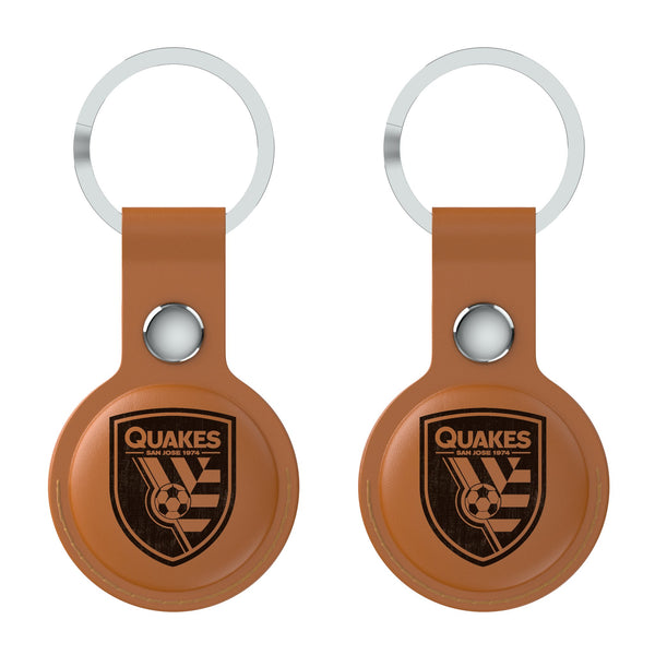 San Jose Earthquakes   Burn AirTag Brown Airtag Holder 2-Pack Flat.Jpg