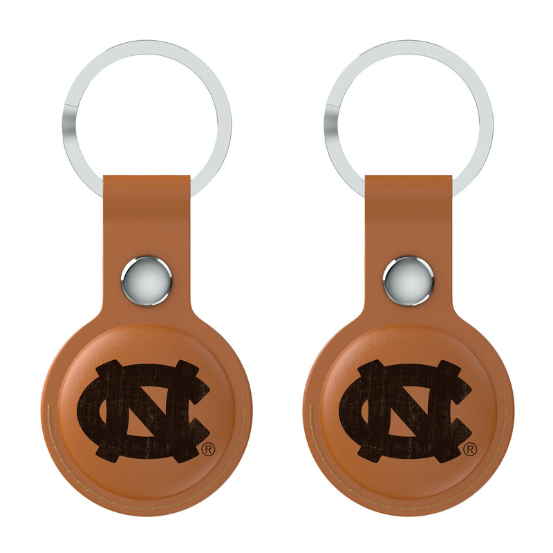 University of North Carolina Tar Heels Burn AirTag Brown Airtag Holder 2-Pack Flat.Jpg