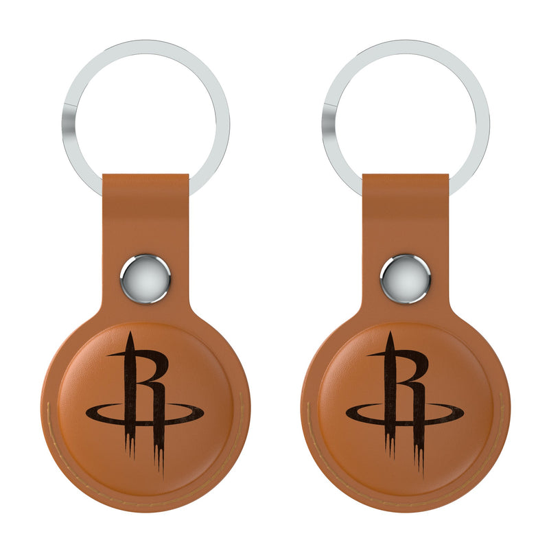 Houston Rockets Burn AirTag Brown Airtag Holder 2-Pack Flat.Jpg