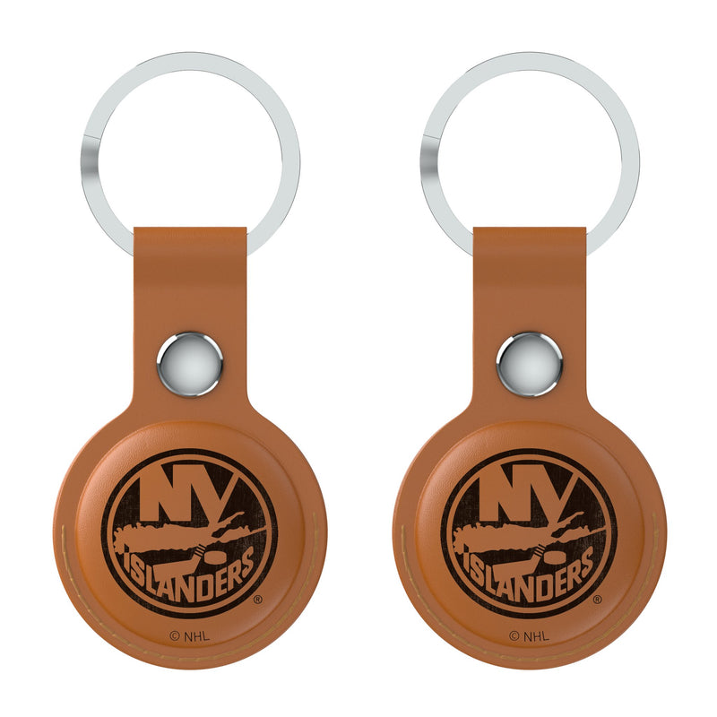 New York Islanders Burn AirTag Brown Airtag Holder 2-Pack Flat.Jpg