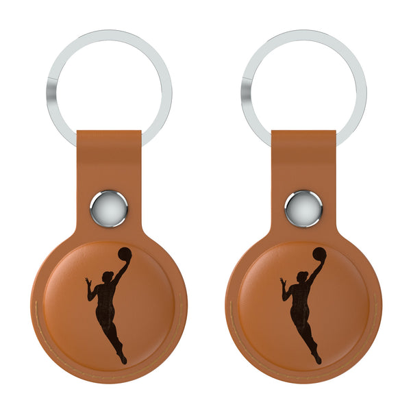 WNBA  Burn AirTag Brown Airtag Holder 2-Pack Flat.Jpg