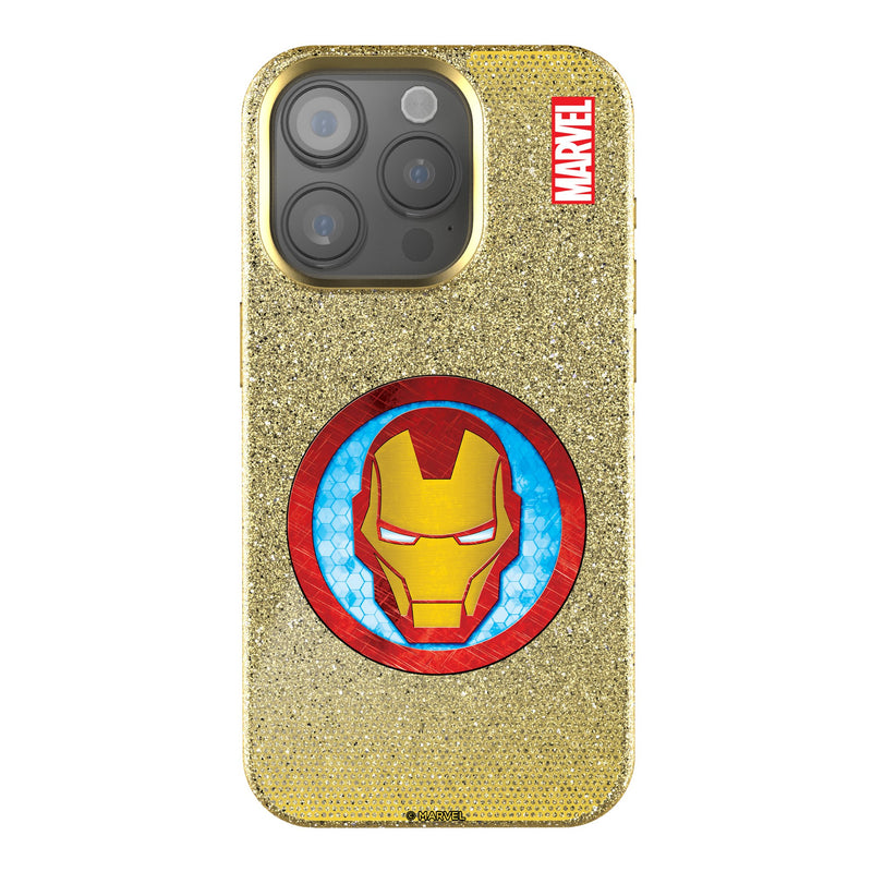 Marvel Avengers Iron Man Grid iPhone Bling Phone Case Flat.Jpg