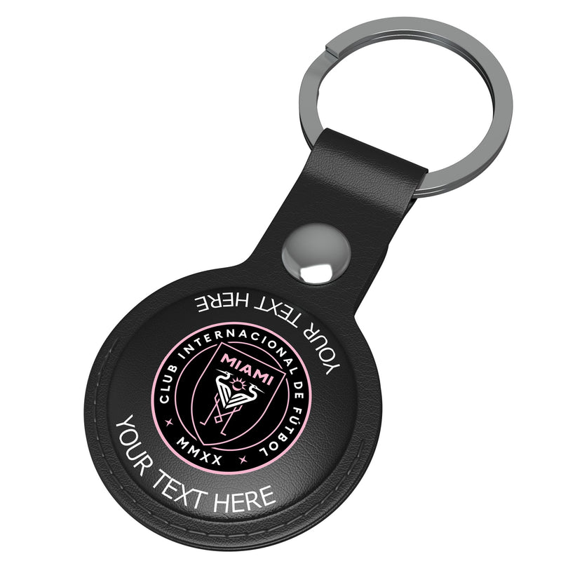 Inter Miami CF Personalized Insignia AirTag Black Airtag Holder Iso.Jpg