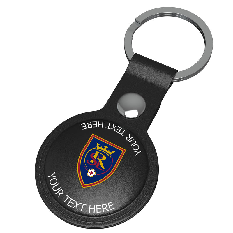 Real Salt Lake Personalized Insignia AirTag Black Airtag Holder Iso.Jpg