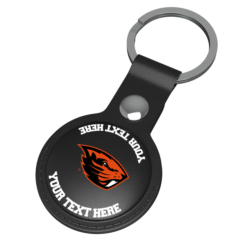 Oregon State University Beavers Personalized Insignia AirTag Black Airtag Holder Iso.Jpg