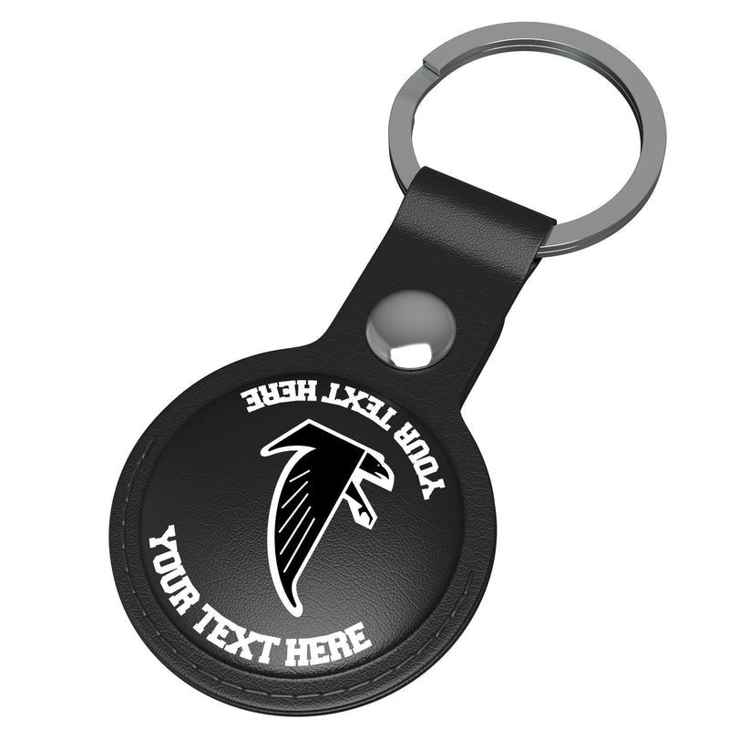 Atlanta Falcons Classic Personalized Insignia AirTag Black Airtag Holder Iso.Jpg