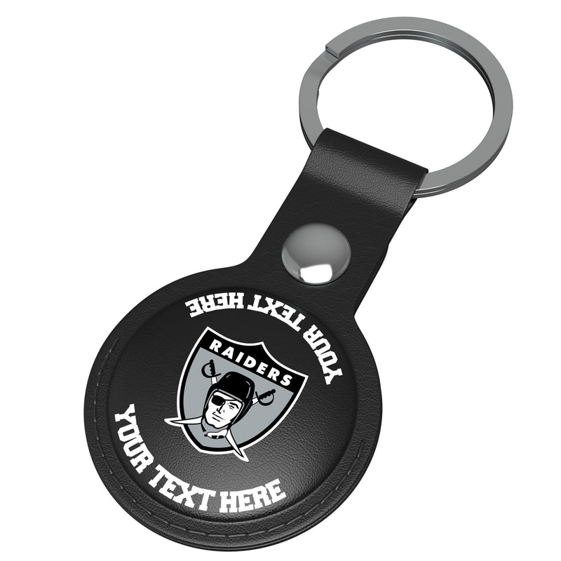 Oakland Raiders 1963 Historic Collection Personalized Insignia AirTag Black Airtag Holder Iso.Jpg