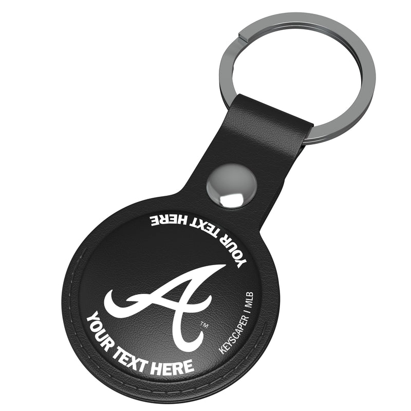 Atlanta Braves Personalized Insignia AirTag Black Airtag Holder Iso.Jpg