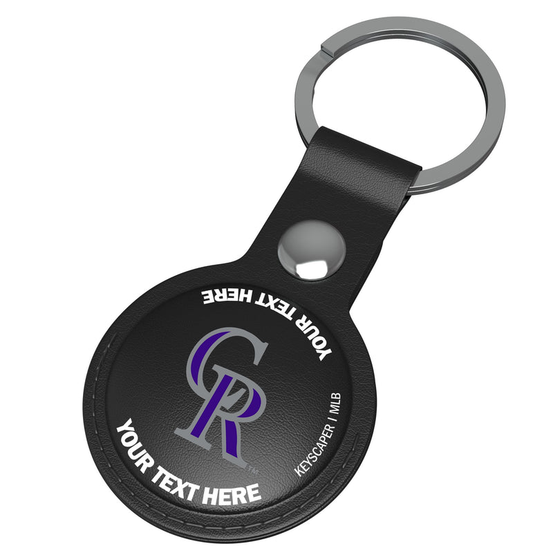 Colorado Rockies Personalized Insignia AirTag Black Airtag Holder Iso.Jpg