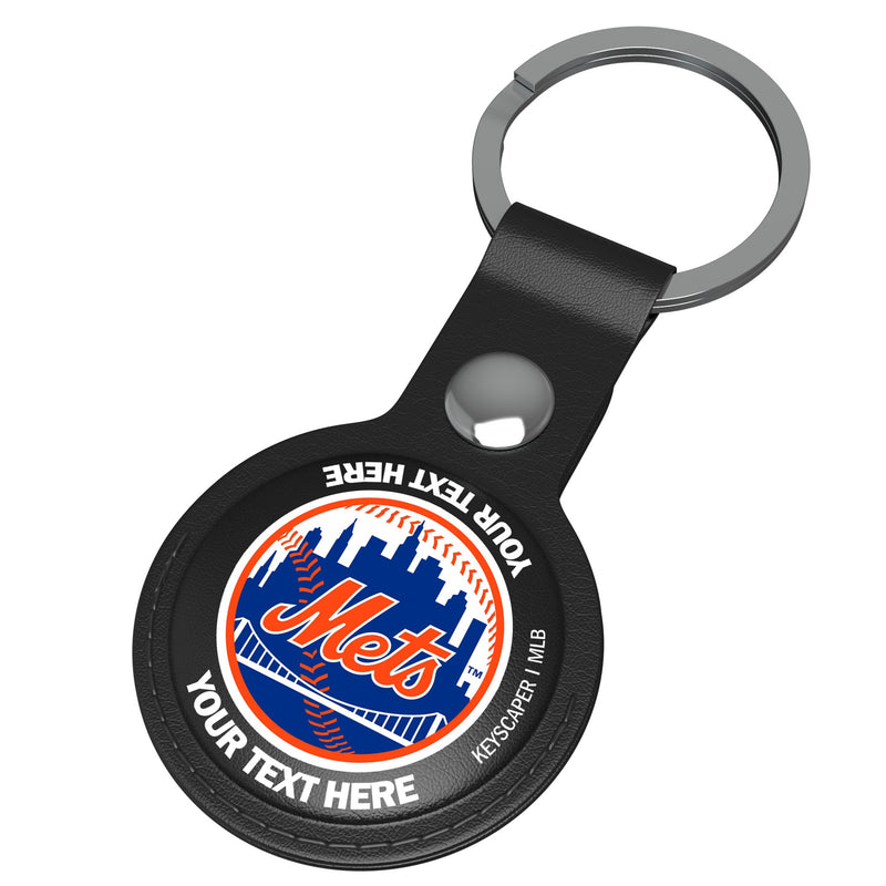 New York Mets Personalized Insignia AirTag Black Airtag Holder Iso.Jpg