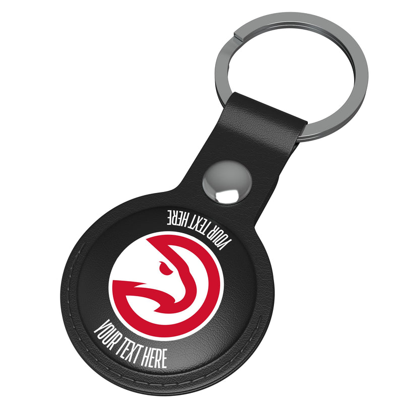 Atlanta Hawks Personalized Insignia AirTag Black Airtag Holder Iso.Jpg