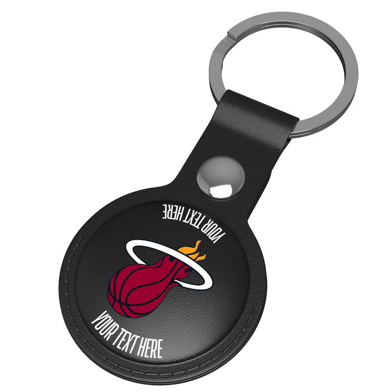 Miami Heat Personalized Insignia AirTag Black Airtag Holder Iso.Jpg