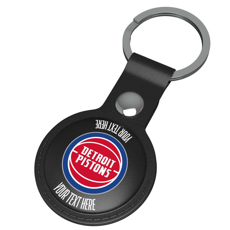 Detroit Pistons Personalized Insignia AirTag Black Airtag Holder Iso.Jpg