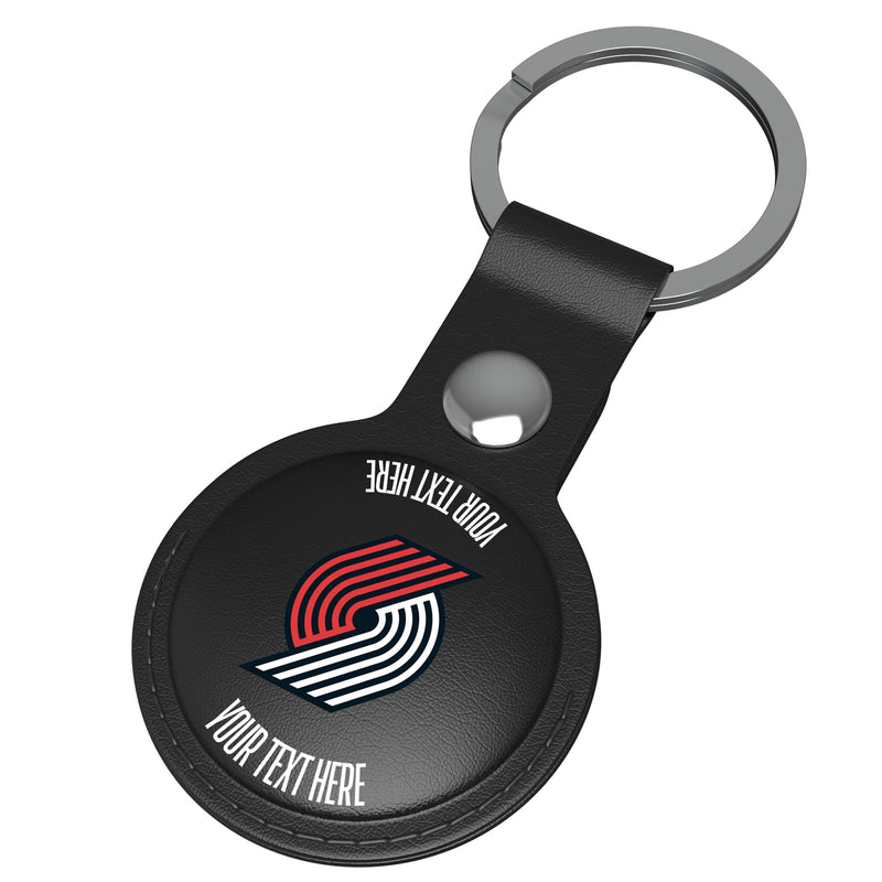 Portland Trail Blazers Personalized Insignia AirTag Black Airtag Holder Iso.Jpg
