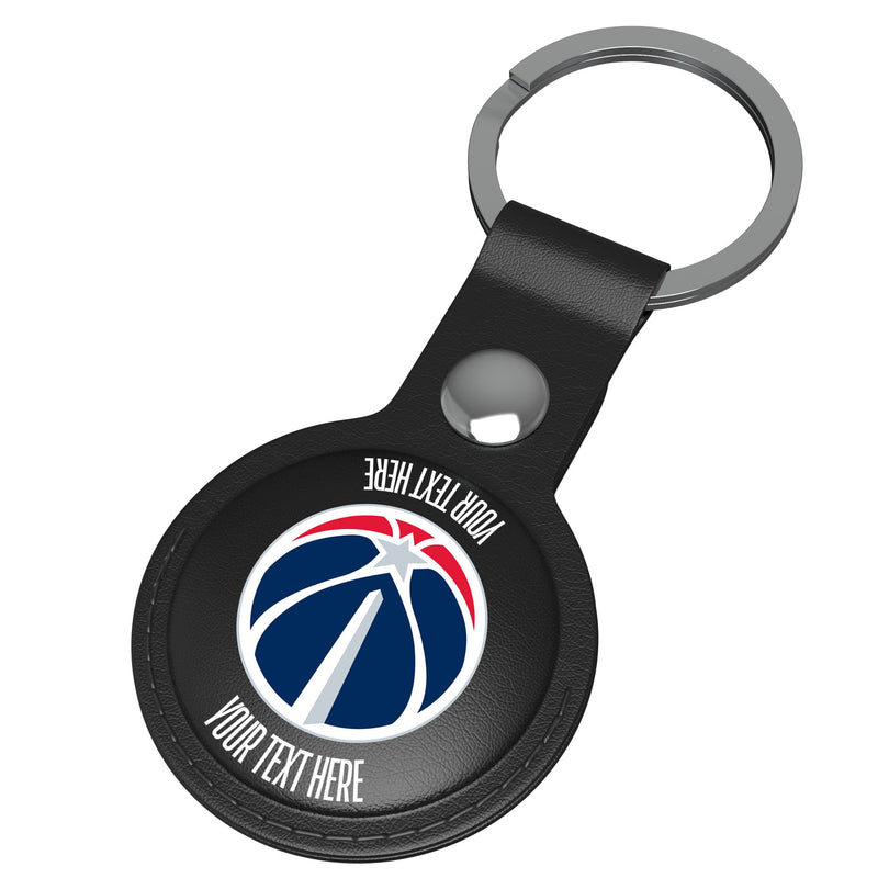 Washington Wizards Personalized Insignia AirTag Black Airtag Holder Iso.Jpg