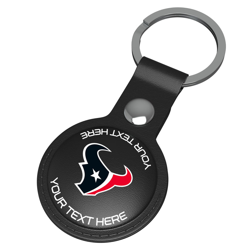 Houston Texans Personalized Insignia AirTag Black Airtag Holder Iso.Jpg