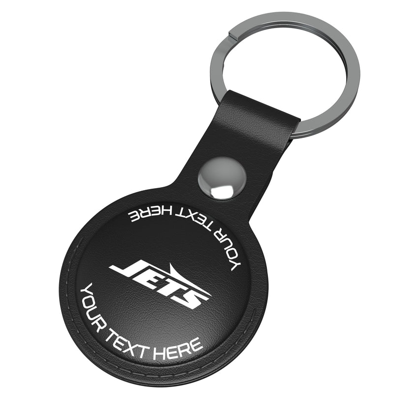 New York Jets Personalized Insignia AirTag Black Airtag Holder Iso.Jpg